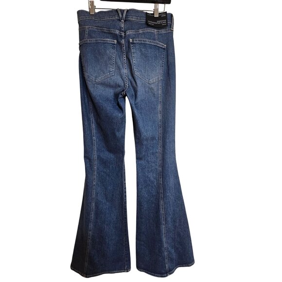 NWT Veronica Beard Sheridan Wn Flare Jean sz 30 Y2K Quiet Luxury Dark Academia - Picture 4 of 15